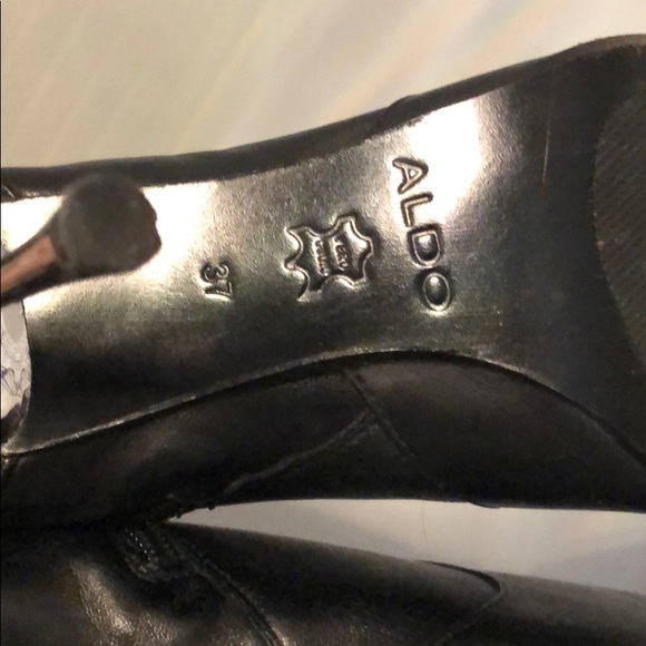 ALDO Black boots with Crome heals size 37 - Picture 8 of 8
